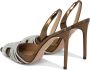 Aquazzura Slingback pumps met spiegelende kristaldetail Brown Dames - Thumbnail 4