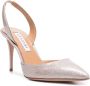 Aquazzura Glitter Slingback Pumps met 90mm Hak Beige Dames - Thumbnail 2
