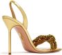 Aquazzura Gouden Kettingband Sandaal met Strass Yellow Dames - Thumbnail 3