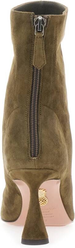 Aquazzura Groene Amore Bootie Haklaarzen