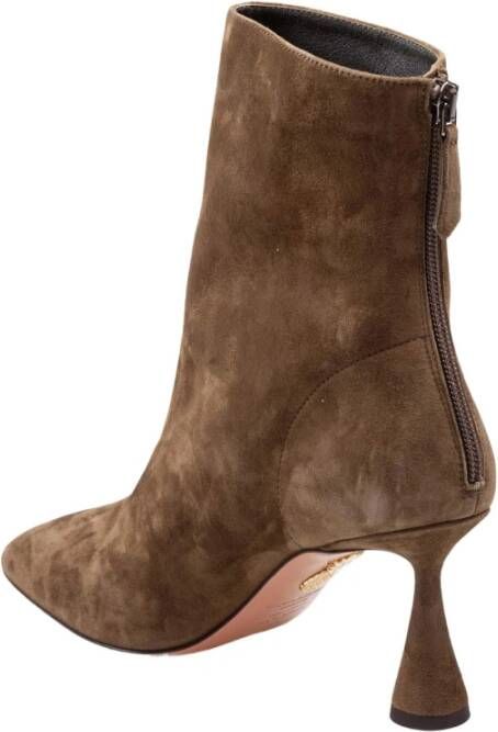 Aquazzura Groene Enkellaarzen Stijlvolle Puntige Neus