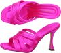 Aquazzura Roze Satijnen Hakken Muiltjes Pink Dames - Thumbnail 2