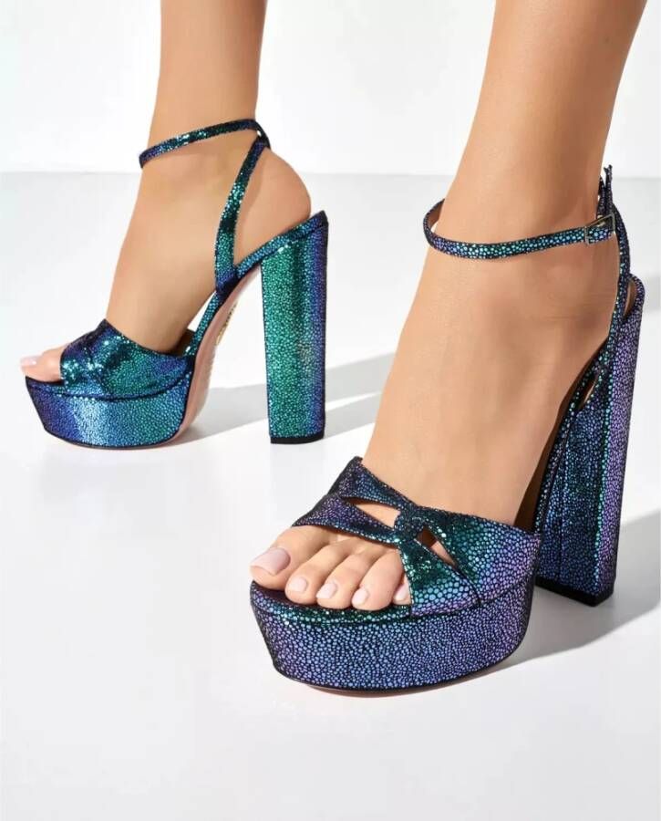 Aquazzura Kleurrijke platform sandalen met mozaïek detail