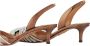 Aquazzura Kristal Detail Sling Pumps Brown Dames - Thumbnail 2