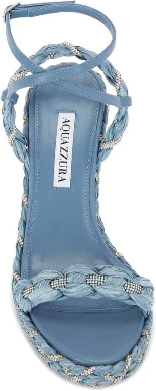 Aquazzura Kristalversierde Sleehak Sandalen