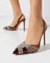 Aquazzura Slingback pumps met spiegelende kristaldetail Brown Dames - Thumbnail 6