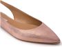 Aquazzura Metallic Roze Leren Ballerina met Strik - Thumbnail 2