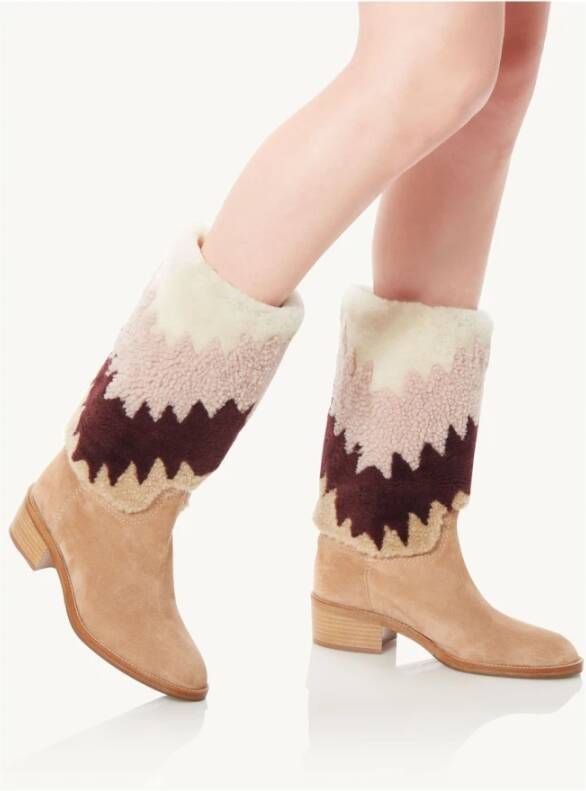 Aquazzura Nomade Suède Shearling Laarzen