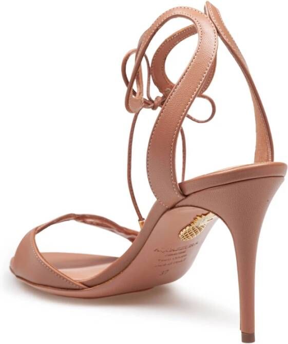 Aquazzura Nude Leren Stiletto Sandaal