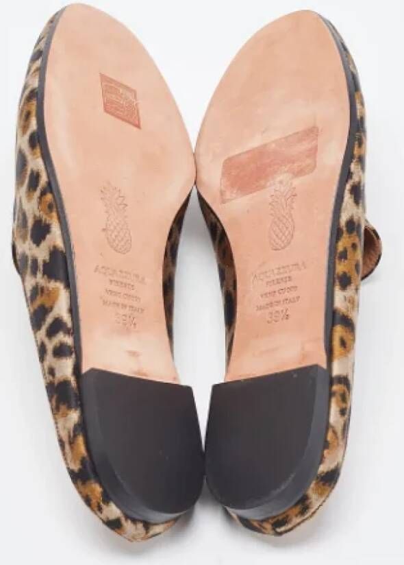Aquazzura Pre-owned Canvas sandals Brown Dames