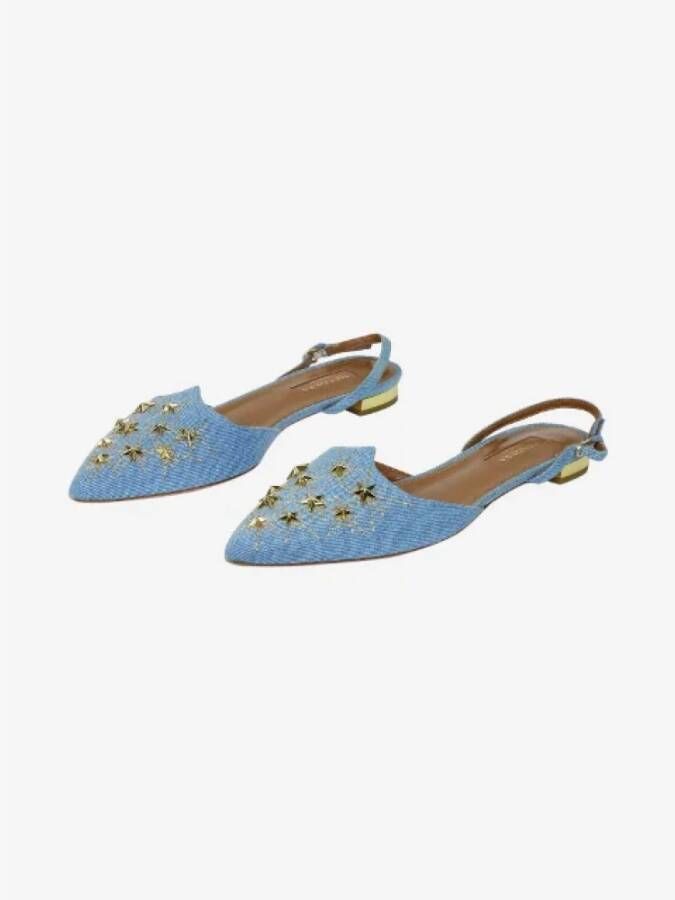 Aquazzura Pre-owned Denim sandals Blue Dames