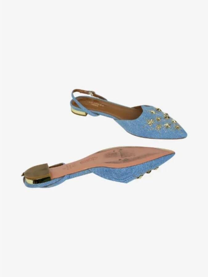 Aquazzura Pre-owned Denim sandals Blue Dames