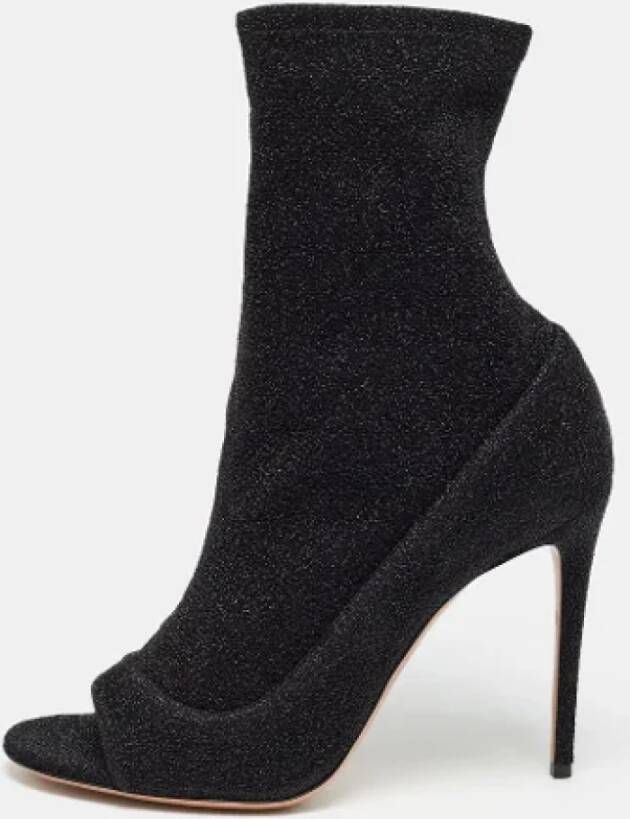 Aquazzura Pre-owned Fabric boots Black Dames