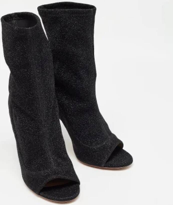 Aquazzura Pre-owned Fabric boots Black Dames