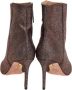 Aquazzura Pre-owned Fabric boots Brown Dames - Thumbnail 4