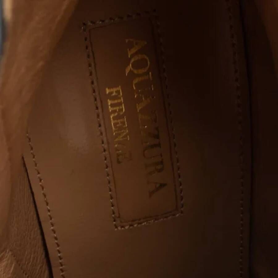 Aquazzura Pre-owned Fabric boots Brown Dames