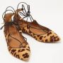 Aquazzura Pre-owned Fabric flats Brown Dames - Thumbnail 4