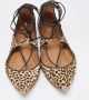 Aquazzura Pre-owned Fabric flats Brown Dames - Thumbnail 3