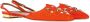 Aquazzura Pre-owned Fabric flats Orange Dames - Thumbnail 4