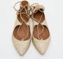 Aquazzura Pre-owned Fabric flats Yellow Dames - Thumbnail 3