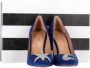 Aquazzura Pre-owned Fabric heels Blue Dames - Thumbnail 4