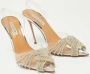 Aquazzura Pre-owned Fabric heels White Dames - Thumbnail 4
