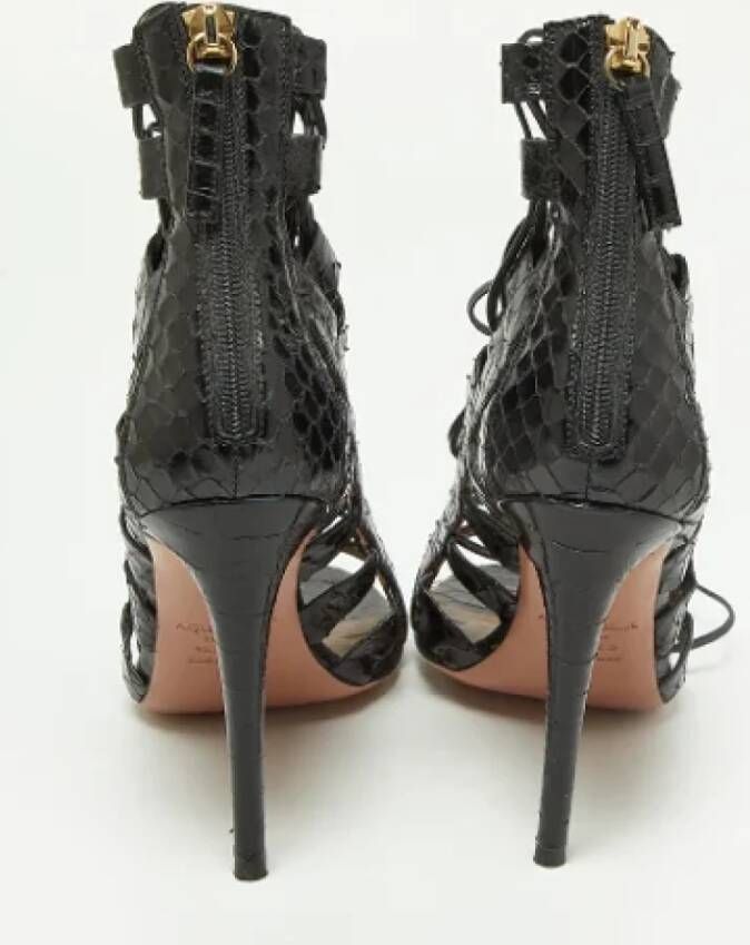 Aquazzura Pre-owned Fabric sandals Black Dames