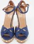 Aquazzura Pre-owned Fabric sandals Blue Dames - Thumbnail 2