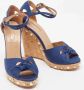 Aquazzura Pre-owned Fabric sandals Blue Dames - Thumbnail 3