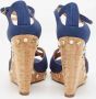 Aquazzura Pre-owned Fabric sandals Blue Dames - Thumbnail 4
