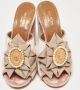 Aquazzura Pre-owned Fabric sandals Pink Dames - Thumbnail 3