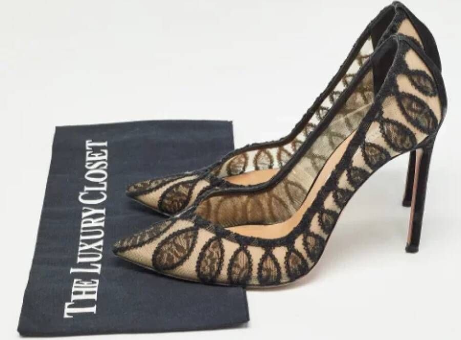 Aquazzura Pre-owned Lace heels Black Dames