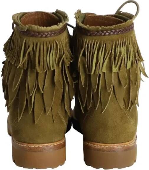 Aquazzura Pre-owned Leather boots Green Dames
