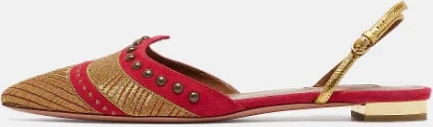 Aquazzura Pre-owned Leather flats Multicolor Dames