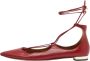 Aquazzura Pre-owned Leather flats Red Dames - Thumbnail 2
