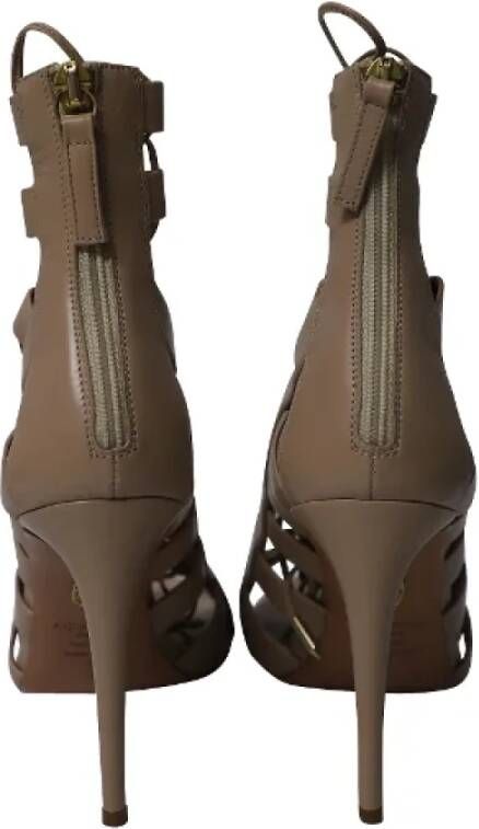 Aquazzura Pre-owned Leather heels Beige Dames