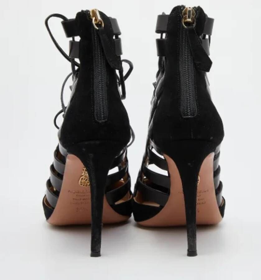 Aquazzura Pre-owned Leather heels Black Dames