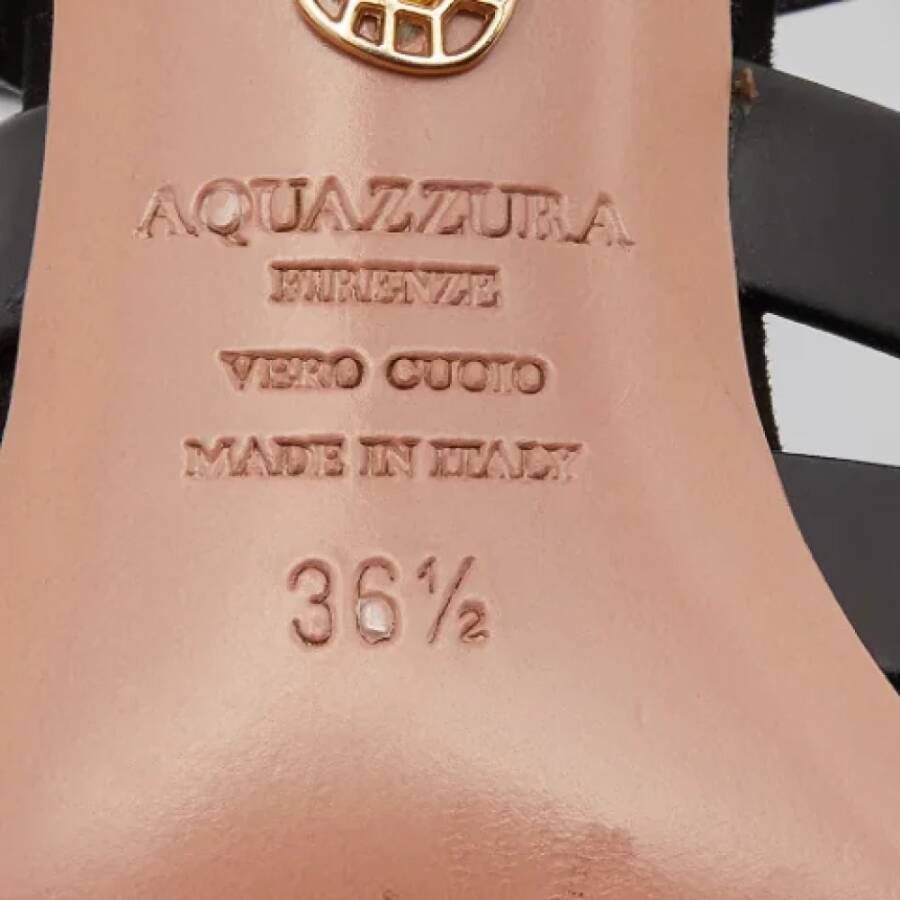 Aquazzura Pre-owned Leather heels Black Dames