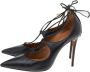 Aquazzura Pre-owned Leather heels Black Dames - Thumbnail 3