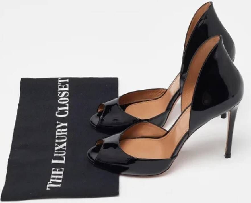 Aquazzura Pre-owned Leather heels Black Dames