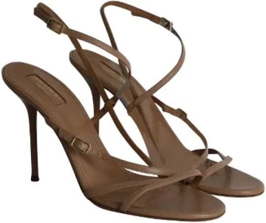 Aquazzura Pre-owned Leather heels Brown Dames