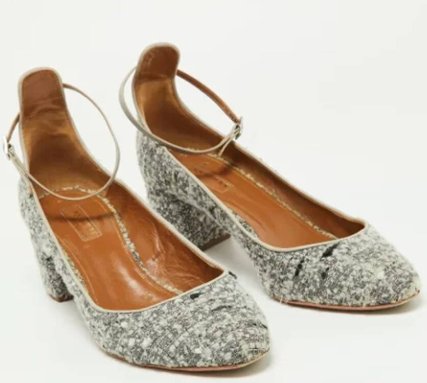 Aquazzura Pre-owned Leather heels Gray Dames