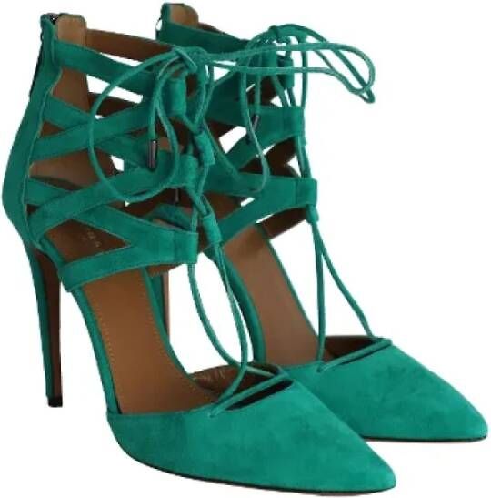 Aquazzura Pre-owned Leather heels Green Dames