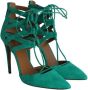 Aquazzura Pre-owned Leather heels Green Dames - Thumbnail 3