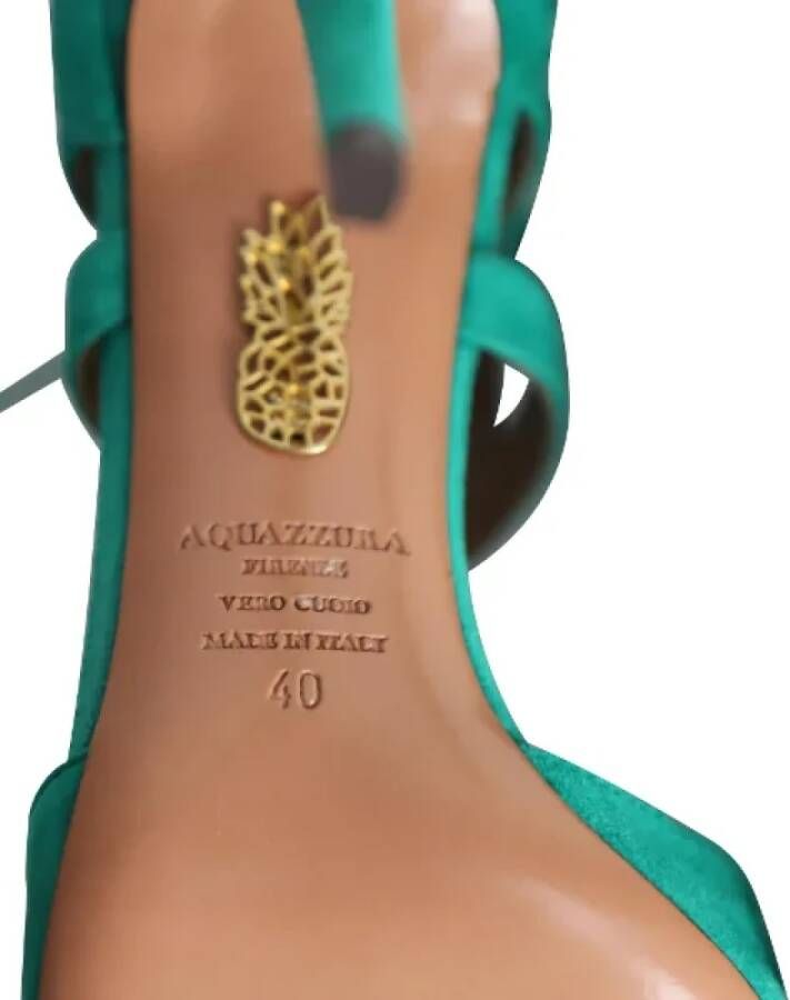 Aquazzura Pre-owned Leather heels Green Dames