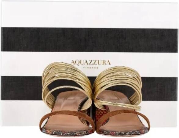 Aquazzura Pre-owned Leather heels Multicolor Dames