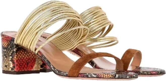 Aquazzura Pre-owned Leather heels Multicolor Dames