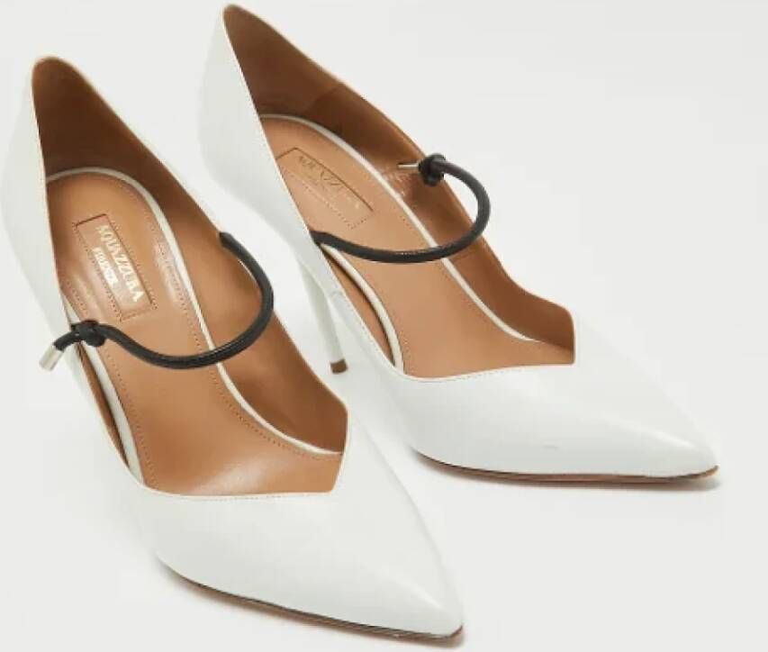 Aquazzura Pre-owned Leather heels White Dames