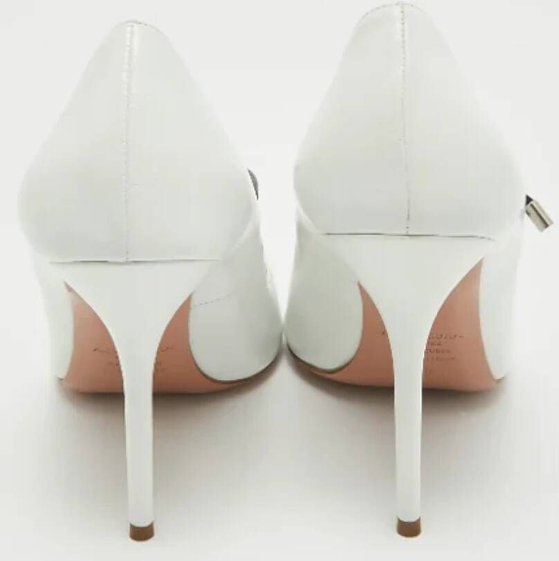 Aquazzura Pre-owned Leather heels White Dames