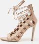 Aquazzura Pre-owned Leather sandals Beige Dames - Thumbnail 2